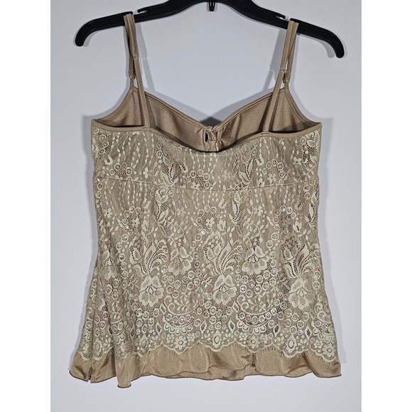 Vintage The Limited Padded Bra Top, Y2K, green, lace and sequin details - Picture 7 of 12